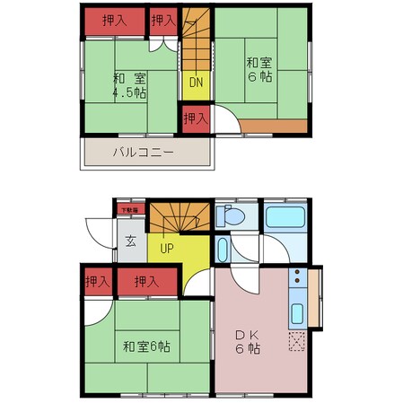 清水町上田邸貸家の物件間取画像